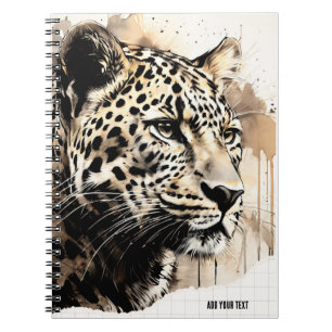PERSONALIZE Painted Leopard Notebook Journal