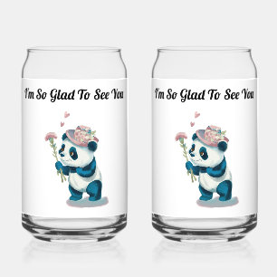 Personalize Panda Soda Glass