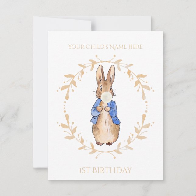 Personalize Peter Bubble Gum 1st Birthday (Front)