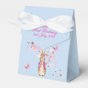 Personalize Peter Rabbit 1st Birthday Pink Jacket  Favour Box