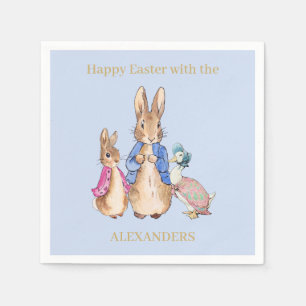 Personalize Peter rabbit Happy Easter Napkin