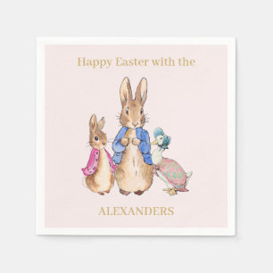 Personalize Peter the rabbit Happy Easter  Napkin