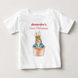 Personalize Peter the Rabbit Sitting Plant Pot   Baby T-Shirt