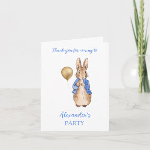 Personalize Peter the Rabbit Thank you  Note Card