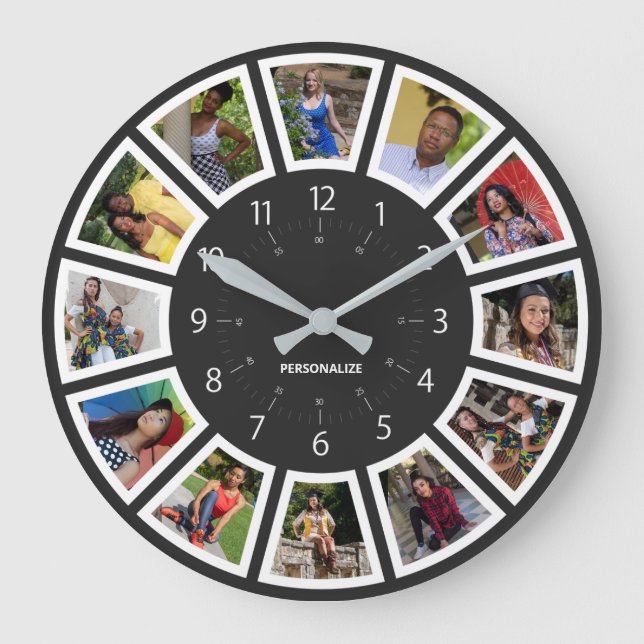 PERSONALIZE PHOTO ALBUM LARGE CLOCK (Front)
