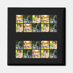 Personalize Photo Collage And Text T Shirt Magnet