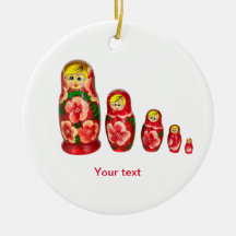 Personalize Russian Matryoshka nesting dolls