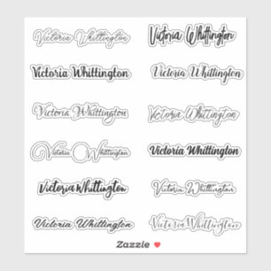 Personalize Script & Calligraphy Typography Name 