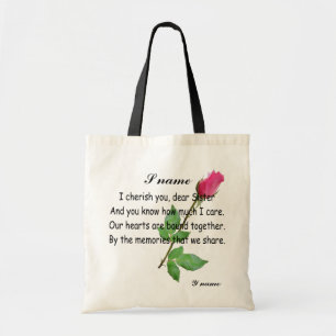 PERSONALIZE SISTER -BAG TOTE BAG