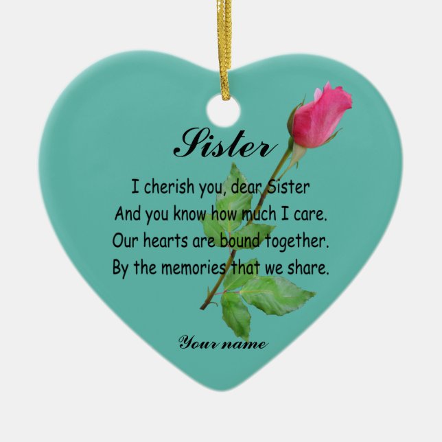 PERSONALIZE SISTER- ORNAMENT (Front)