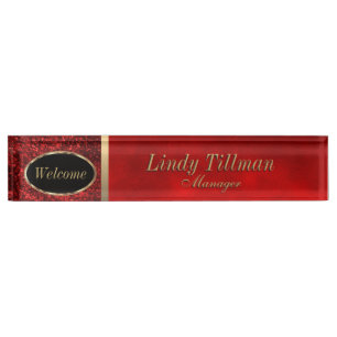 Personalize, Smudge Red Name Plate