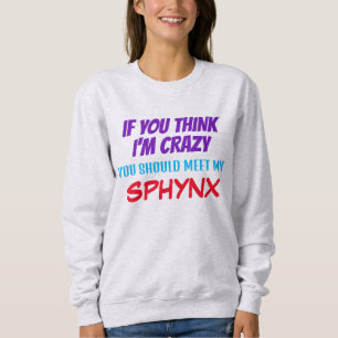 Personalize Sphynx Cat Crazy Women's Top Funny