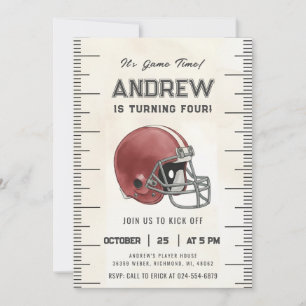 Personalize Sport Football Birthday Invitation