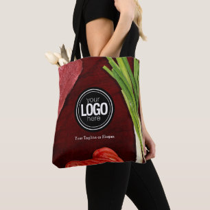 Personalize steak restaurant theme tote bag