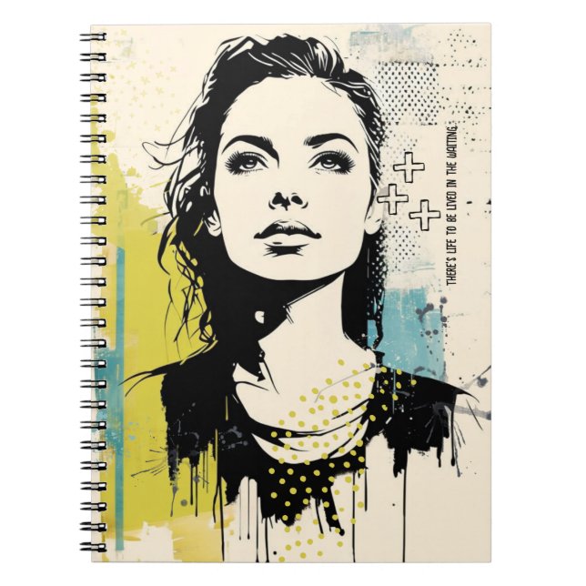 PERSONALIZE: Street Art - Waiting | Notebook (Front)