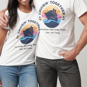 Personalize Sunset Family Cruise T-Shirt