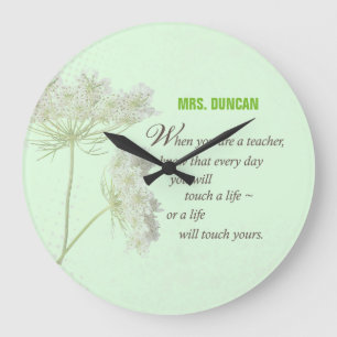Personalize, Teacher Appreciation Day Thank You Large Clock