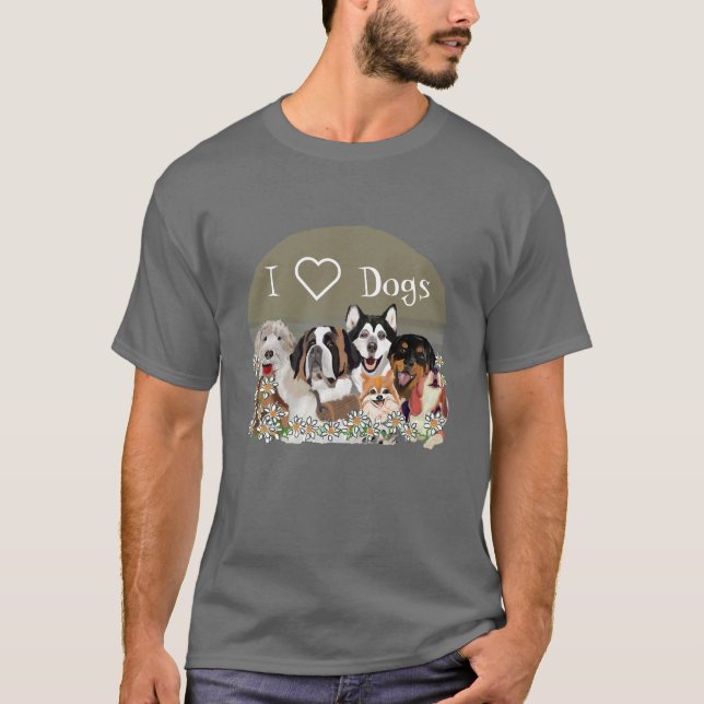 Personalize Text Dog Pack Club T-Shirt (Front)