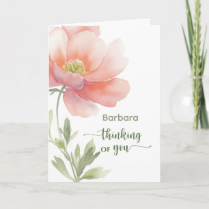 Personalize Thinking of You Encourage Flower Card