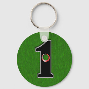Personalize this Lucky Golfer Hole in One Design! Key Ring