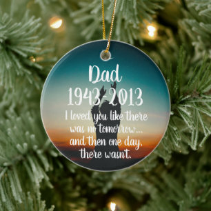 Personalize this Memorial, In Memory, Ceramic Tree Decoration