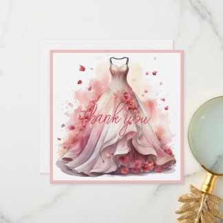 Personalize Upload Photo Bridal Shower Thank you Card