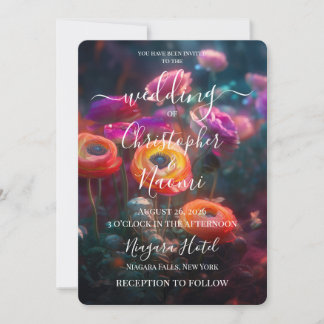 PERSONALIZE: Vibrant Flowers Invitation