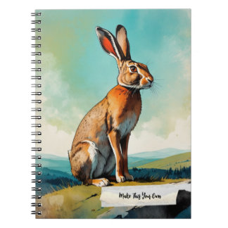 PERSONALIZE Vintage Bunny Rabbit Notebook Journal