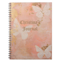 Personalize Vintage Butterfly Journal