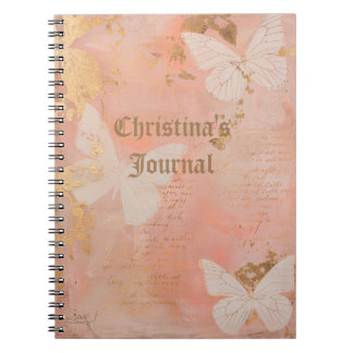 Personalize Vintage Butterfly Journal