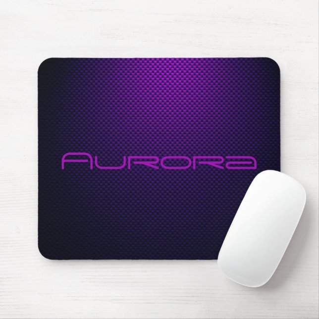 Personalize Violet black carbon fiber patterned Mouse Pad (With Mouse)