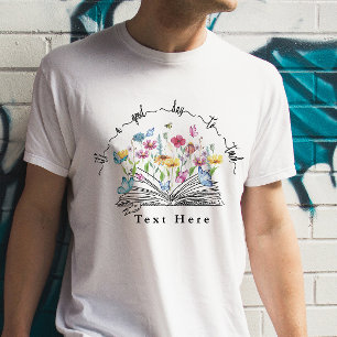 Personalize Watercolor Flower Teacher T-Shirt