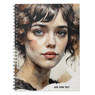 PERSONALIZE: Watercolor Portrait   Notebook 