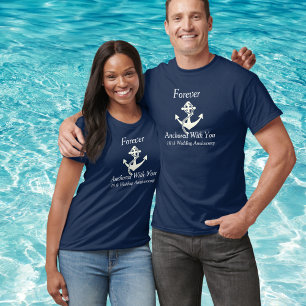 Personalize Wedding Anniversary Cruise Blue T-Shirt