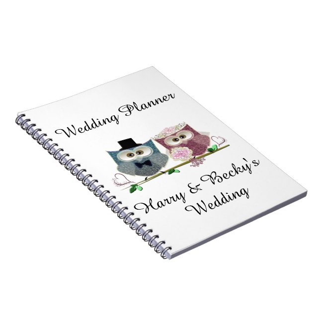 Personalize Wedding Planner Notepad Spiral Notebook (Right Side)