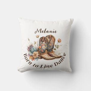 Personalize Western Boho Line Dancing Cushion