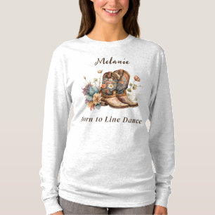 Personalize Western Boho Line Dancing T-Shirt
