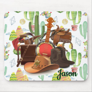 Personalize Western Sheriff Mouse Pad