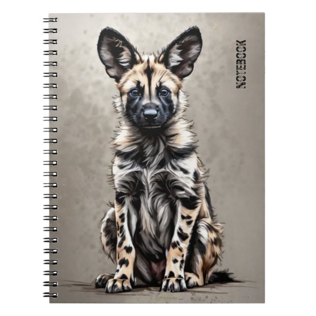 PERSONALIZE: Wild-dog Pup | Notebook Journal (Front)