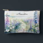 Personalize Wild Lavender flowers  Accessory Pouch<br><div class="desc">Personalize this Wild Lavender flower design and add a name</div>