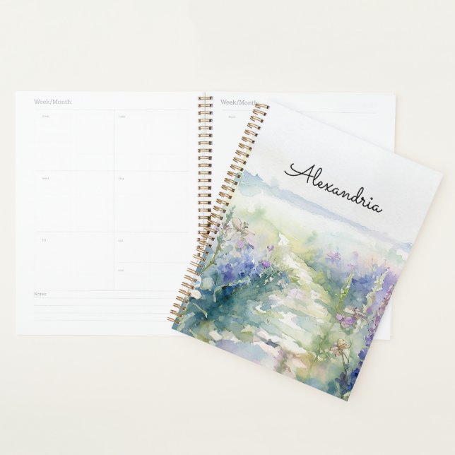 Personalize Wild Lavender flowers  Planner (Display)
