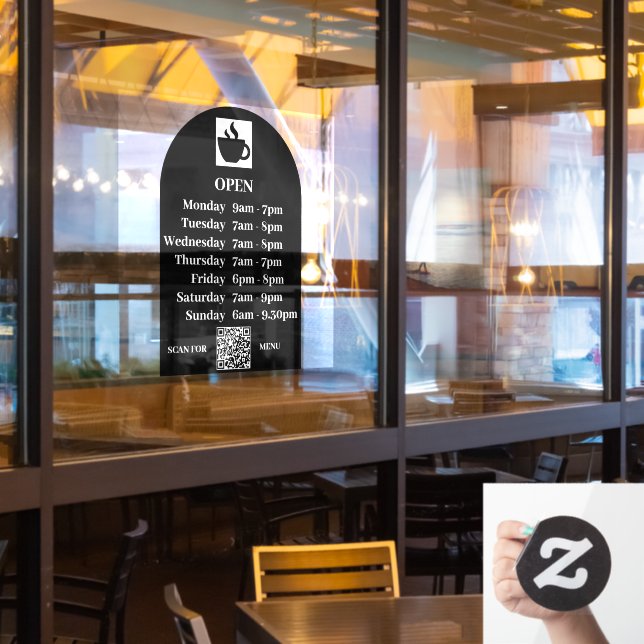 Personalize Window/Door Decals Opening/Menu Info (Restaurant Window)