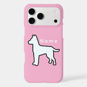 Personalize With A Name White Dog Pink