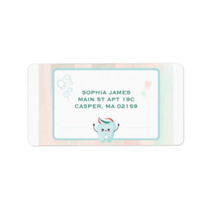 Personalize Your Mail with a Funny Teeth Cartoon Label