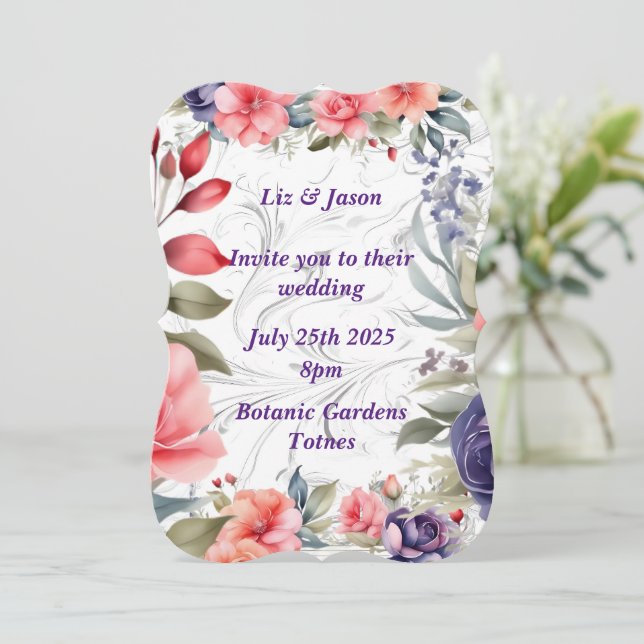 Personalize Your Wedding Invitation (Standing Front)