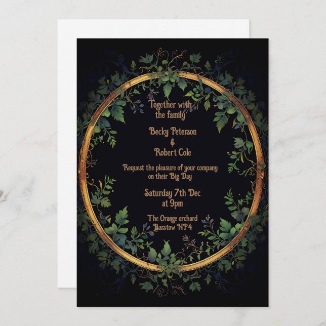 Personalize your Wedding invitation (Front/Back)