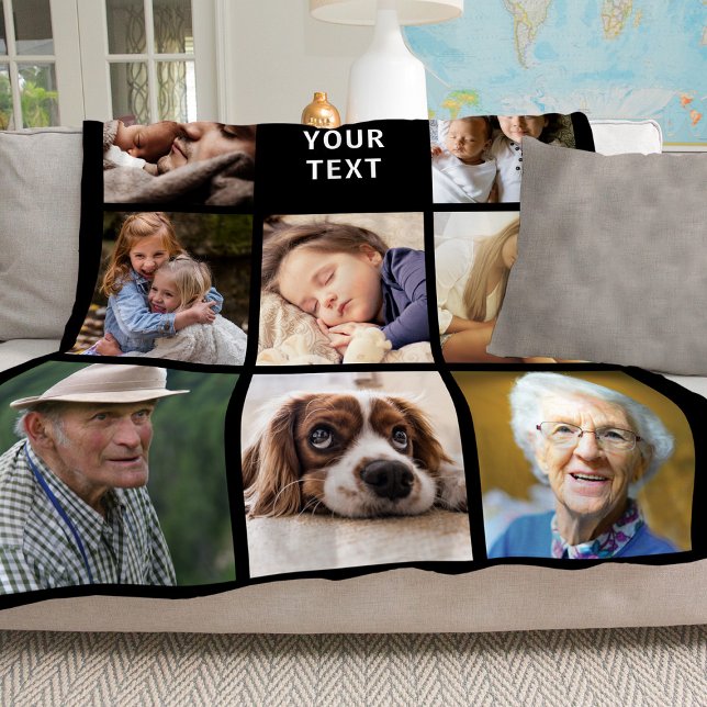 Personalized 11 Photo Collage Fleece Blanket (Creator Uploaded)