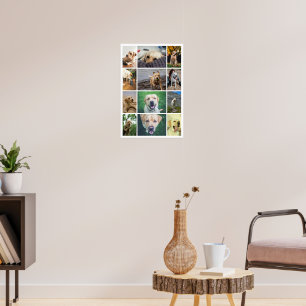 Personalized 12 photo collage poster