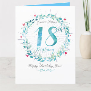 Personalized 18th Birthday Card