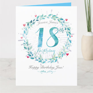 Personalized 18th Birthday Card
